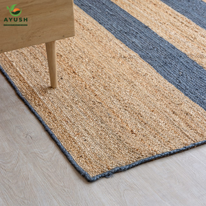 Alfombras Rectangulares Gigantes Ecológicas de 180x260cm Hechas a Mano de Yute y Algodón, Antideslizantes, Aptas para Mascotas, Personalizables para Espacios de Eventos - Product Image 2