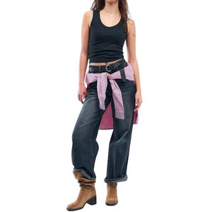 Custom Wholesale <b>Womens</b> Striped Tank <b>Top</b> Casual Summer Round Neck Sleeveless Slim Fit <b>Top</b> with Bra Lining - Product Image 2