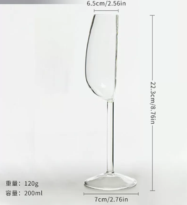 Copa de Vino Tinto Moderna de Media Copa y Media Copa de Vidrio, Accesorios de Bar Transfronterizos, Copa de Vino de Alto Valor para Fiestas - Product Image 3