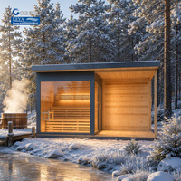 Deutsche Technologie Outdoor-Kabinensauna ETL-Zertifiziert Smart WiFi Digitale Steuerung Hocheffiziente Garten-Wellness-Pavillon-Kabine