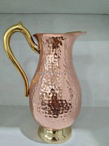 Juego de Jarras de Cobre Puro para Decoración del Hogar, Hechas a Mano, Elegantes, Tradicionales Indias, para Bebidas Ayurvédicas Saludables - Product Image 5