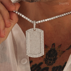 Luxury Baguette Moissanite <b>Dog</b> Pendant Fully Iced Rectangle Pass Diamond Tester 925 Sterling Silver Rhodium Plated Micro Pave - Product Image 2