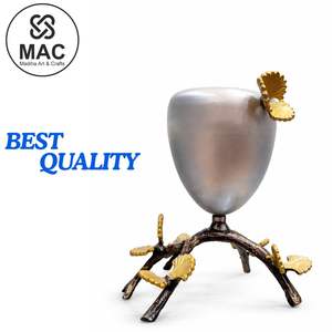 Vase de table moderne en laiton léger, décoration d'intérieur personnalisable pour Pâques, Bar Mitzvah, mariage, événement, fête JS0913 JS - Product Image 3