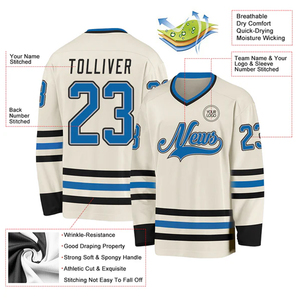 Maillot de hockey personnalisé pour le marché américain – Nom et numéro personnalisés – Uniforme d'équipe de hockey sur glace – Vente en gros - Product Image 4