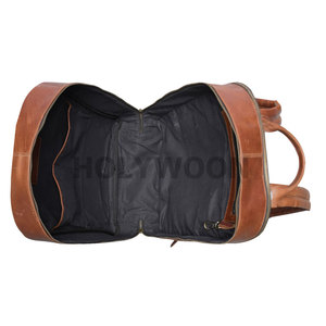 Custom Color Leather <b>Backpack</b> Made In High Quality New Arrival Leather <b>Backpack</b> Bag Casual Wear Unisex Leather Bag - Product Image 3