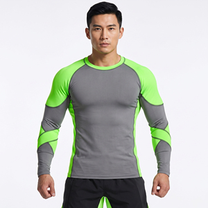Rashguard de Manga Larga para Hombre de la Mejor Calidad, Ropa Deportiva de Dos Tonos para Adultos, Rashguard Masculino para Fitness 2026 - Product Image 1