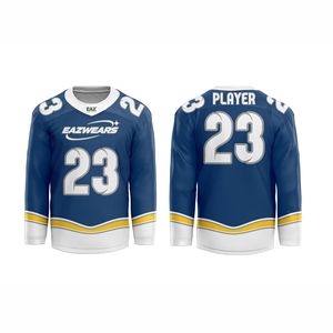 Maillot de hockey sur glace durable par sublimation, maillots d'équipe personnalisés pour hommes, tissu sportif respirant à séchage rapide, uniformes de club personnalisés - Product Image 1