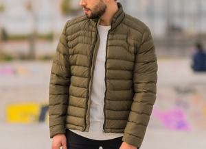 Veste d'hiver pour homme avec logo OEM, 100% polyester, matériau bulle respirant, imperméable, écologique, matelassé, col montant, couleur unie - Product Image 3