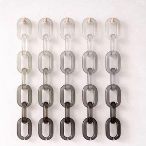 Chaînes en résine artisanales uniques, décoration intérieure indienne, chaîne suspendue avec finition brillante, formes ovales, carrées et rondes disponibles - Product Image 4