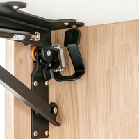 Table escamotable multifonction robuste à suspension, gain de place, pour salle à manger ou bureau, structure métallique, pour la maison ou le bureau