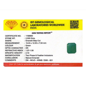 Natural Zambian Emerald 12.5 Carat Certified Loose Gemstone Trillion Cut Wholesale - Product Image 4