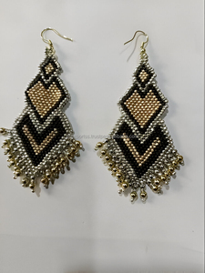 Nouvelles Boucles d'Oreilles Pendante Bohème Vintage 2025 Grandes et Imposantes, Bijoux de Mode Multicolores Taille Personnalisée, Origine Inde pour Fêtes - Product Image 4