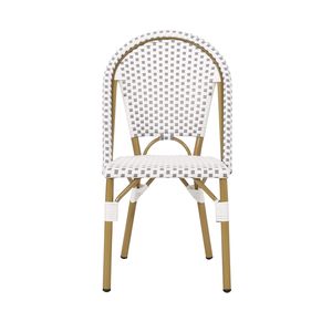 <b>Outdoor</b> Garden Furniture Modern Rattan Dining <b>Chair</b> Farmhouse Style Patio Restaurant <b>Stackable</b> <b>Outdoor</b> Bistro <b>Chairs</b> - Product Image 2
