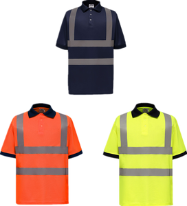 Polo de sécurité en polyester personnalisable, polo de sécurité réfléchissant, t-shirt de sécurité respirant de haute qualité - Product Image 5