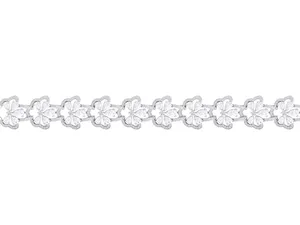 Bracelet tennis vintage en or massif 18 carats avec diamants de laboratoire, motif floral, 10 carats, taille brillant, bijoux de mariée, cadeau de fête, personnalisable OEM - Product Image 1