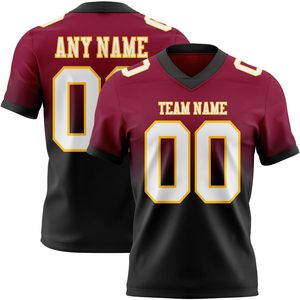 Camiseta de Fútbol Americano al por Mayor, Tejido Interlock, Sublimación por Tinte, Nombre y Número del Equipo Personalizados, Fabricante, Rendimiento Atlético - Product Image 3