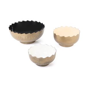 Cuenco Metálico Decorativo para Servir Alimentos, Diseño Martillado, Tamaño Grande, Artículo Decorativo para Mesa - Product Image 3