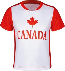 Canada National Team Jersey Set <b>Red</b> White Maple Leaf Design Polyester Sportwear for Kids Polyester - Product Image 2