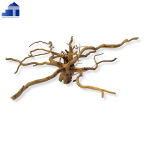 Rustic Wood Branch Wall Mounted Storage Rack For Living Room Handmade Single Tier - Product Image 2