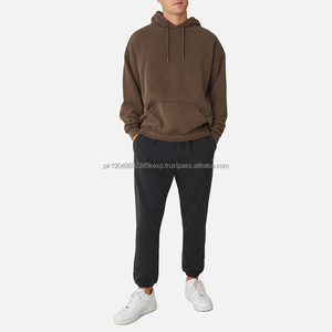 Oem Custom Street Hoodies Unisex High Quality Blank <b>Brown</b> Heavy Weight Boxy Winter <b>Men</b> Heavy Cotton Hoodie Oversized - Product Image 2