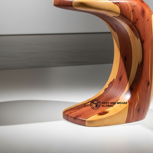 Luxury <b>C</b>-Shaped Solid Wood <b>Side</b> <b>Table</b> Modern Handcrafted Natural Grain Ottoman & End <b>Table</b> for Designer Home Hotel Furniture - Product Image 5