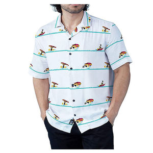 Chemises pour garçons à imprimé floral, nouvelle conception, pour la plage, les fêtes, le camping, l'entraînement, manches courtes, chemises pour hommes, Camisas - Product Image 4