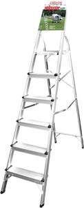 Lightweight Triple Extension <b>Step</b> <b>Ladder</b> Secure Stable Strong Aluminum Compact Durable <b>Ladder</b> for Apartment - Product Image 2