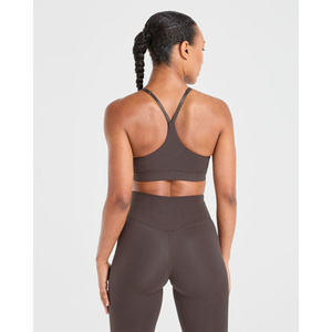 Soutien-gorge de sport réversible en maille froncée, personnalisé, confortable, à fines bretelles, haute performance pour femmes, idéal pour le fitness - Product Image 3