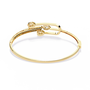 Brazalete de Oro Amarillo de Lujo con Diseño de Flecha de Diamante Marquise, Joyería para Mujer - Product Image 4