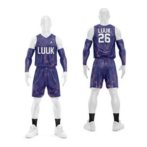 Conjunto de Uniforme de Baloncesto Profesional para Hombre, Cuello en V, Estampado Geométrico Sublimado Personalizado, Transpirable, 100% Poliéster, Pantalones Cortos con Cordón - Product Image 6