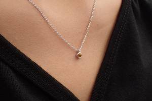Citrine <b>Necklace</b> <b>Solid</b> Gold November Birthstone Bridesmaid Anniversary Gift Women Minimalist Jewelry - Product Image 6