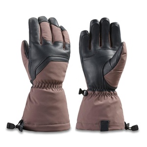 Fournisseur direct d'usine, conception de logo personnalisée, gants de ski isolés pour l'hiver, respirants, en cuir de chèvre, imperméables, caractéristiques thermiques, pour hommes - Product Image 1