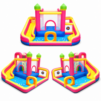 Château gonflable Noco Kids en tissu Oxford avec toboggan et piscine à balles, couleurs personnalisées, portable, pour usage domestique intérieur