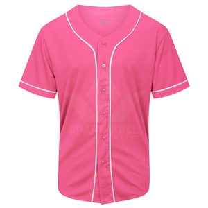 Maillot de baseball jaune personnalisé unisexe à manches courtes, col en V, boutons sur le devant, respirant, imprimé par sublimation, motif 3D, polyester, sport - Product Image 6