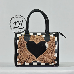 Sac fourre-tout en cuir véritable grande capacité pour femme, motif floral tendance, été automne, imperméable et antivol - Product Image 1