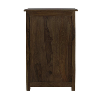 Mini-armoire de rangement en teck sculpté à la main, style rustique, pour entrée, hôtel, salon, bibliothèque, 4 étagères, pour la maison