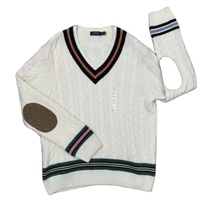 Wholesale Adult School Cardigan Custom Cotton Blend Casual Autumn Uniform Knitwear Button Embroidery Front Logo V-neck Unisex - Product Image 2