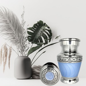 Urna Blanca de Estilo Americano Fabricada con Aluminio Premium, Capacidad de 200 Pulgadas Cúbicas, Encarna la Elegancia y la Tranquilidad para la Conmemoración - Product Image 2