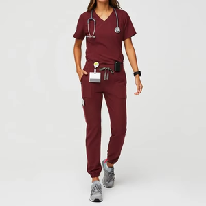 ชุดยูนิฟอร์มพยาบาลผู้หญิง แบรนด์พรีเมียม FIGS รุ่น Catarina แบบตัดต่อสีสัน  ปรับแต่งได้  ชุดทำงานแพทย์ พยาบาล ทรงเข้ารูป เสื้อและกางเกง  สำหรับโรงพยาบาล - Product Image 4