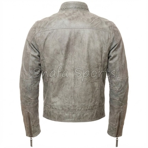 High Quality Men's Leather <b>Jackets</b> Bomber Shearling <b>Sheepskin</b> Winter Coat High Quality <b>Jacket</b> For Men - Product Image 2