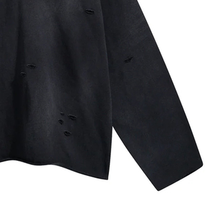 Service OEM, prix de gros, dernières tendances, sweats à capuche pour hommes effet usé, sweats à capuche personnalisés avec strass, sweats à capuche usés à prix avantageux - Product Image 5