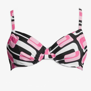 Women's Geometric Print Two Piece <b>Bikini</b> <b>Set</b> Push Up Bra Top Hipster Bottom Spandex Polyester Swimwear - Product Image 3
