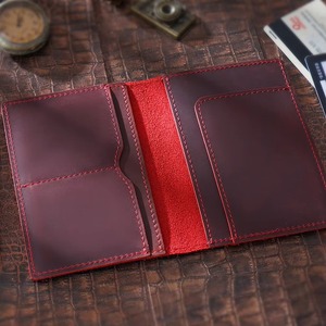 Full Grain Leather <b>Passport</b> Holder RFID Blocking Luxury Travel <b>Wallet</b> Genuine Leather <b>Passport</b> Case Manufacturer LPH-0333 - Product Image 4