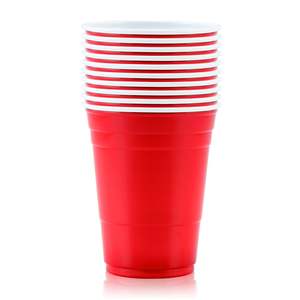 Gobelets en plastique PP jetables rouges écologiques de super qualité 16/24oz, gobelets de fête pour boissons à emporter, écologiques, très demandés - Product Image 2