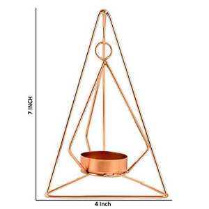 Portavelas Geométrico de Hierro para Velas de Té, Soporte Metálico Geométrico Colgante para Centro de Mesa, Decoración de Bodas y Fiestas - Product Image 2