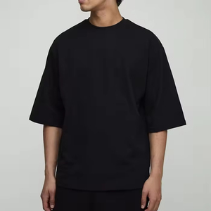 เสื้อยืดคอตตอนทรงโอเวอร์ไซส์ พิมพ์โลโก้ตามสั่ง สำหรับผู้ชาย เสื้อยืดคอกลมทรงโอเวอร์ไซส์ ขายส่ง เสื้อยืดแขนสั้นทรงโอเวอร์ไซส์ - Product Image 1