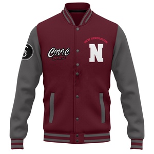 Chaqueta de lana de invierno de alta calidad para exteriores bordado personalizado Letterman de talla grande - Product Image 1