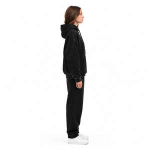 Sweat à capuche oversize en maille gaufrée avec broderie de logo personnalisée, streetwear épais, épaules tombantes, pull pour homme, fabricant OEM Sialkot - Product Image 3