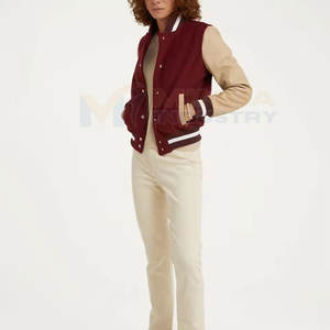 Chaquetas Letterman al Mejor Precio para Mujer, Chaqueta Letterman de Alta Calidad de Algodón y Lana con Mangas Largas para Mujer - Product Image 3