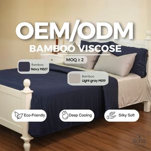 Ensemble de literie en viscose de bambou naturel, écologique, 4 pièces, 300TC, style moderne, OEM ODM, marque privée, vente en gros - Product Image 1